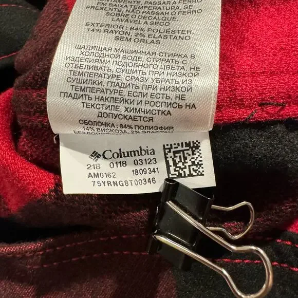 Columbia Gamecocks Buffalo Plaid Shirt Button Up Red Black M Lumberjack Outdoor - Picture 7 of 9